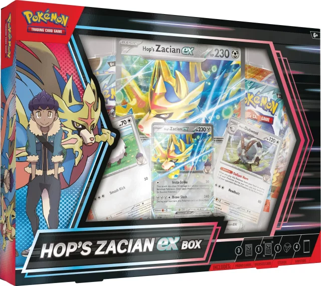 Kartenspiel Pokémon TCG: Scarlet & Violet ex Box - Hop's Zacian (ENGLISCHE VERSION) - TCG Sammelkartenspiel