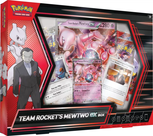 Kartenspiel Pokémon TCG: Scarlet & Violet ex Box - Team Rocket’s Mewtwo (ENGLISCHE VERSION) (beschädigte Verpackung) - TCG Sammelkartenspiel