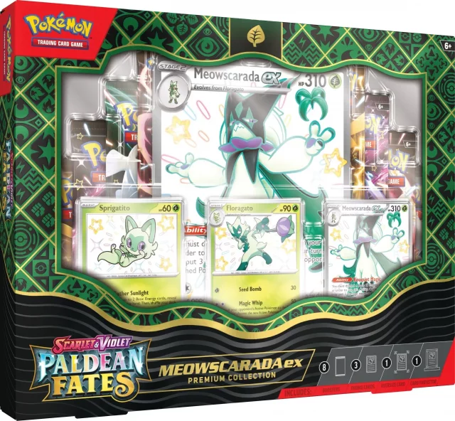 Kartenspiel Pokémon TCG: Scarlet & Violet Paldean Fates - Premium Collection: Meowscarada ex (ENGLISCHE VERSION) - Pokemon TCG: Scarlet & Violet - Paldean Fates