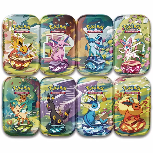 Kartenspiel Pokémon TCG: Scarlet & Violet Prismatic Evolutions - Mini Tin Display (8x Mini Tin) (ENGLISCHE VERSION) - Pokémon TCG: Scarlet & Violet - Prismatic Evolutions
