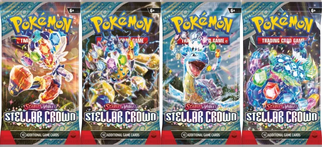 Kartenspiel Pokémon TCG: Scarlet & Violet - Stellar Crown Premium Checklane Blister Booster (Iron Thorns) (ENGLISCHE VERSION) - TCG Sammelkartenspiel