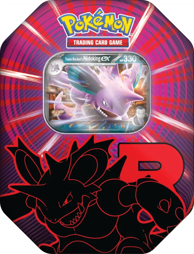 Kartenspiel Pokémon TCG - Team Rocket Tin (Nidoking) (ENGLISCHE VERSION) - TCG Sammelkartenspiel