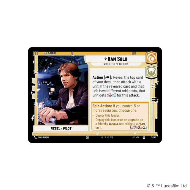 Kartenspiel Star Wars: Unlimited - Jump to Lightspeed Spotlight Deck (Han Solo) (ENGLISCHE VERSION) - TCG Sammelkartenspiel
