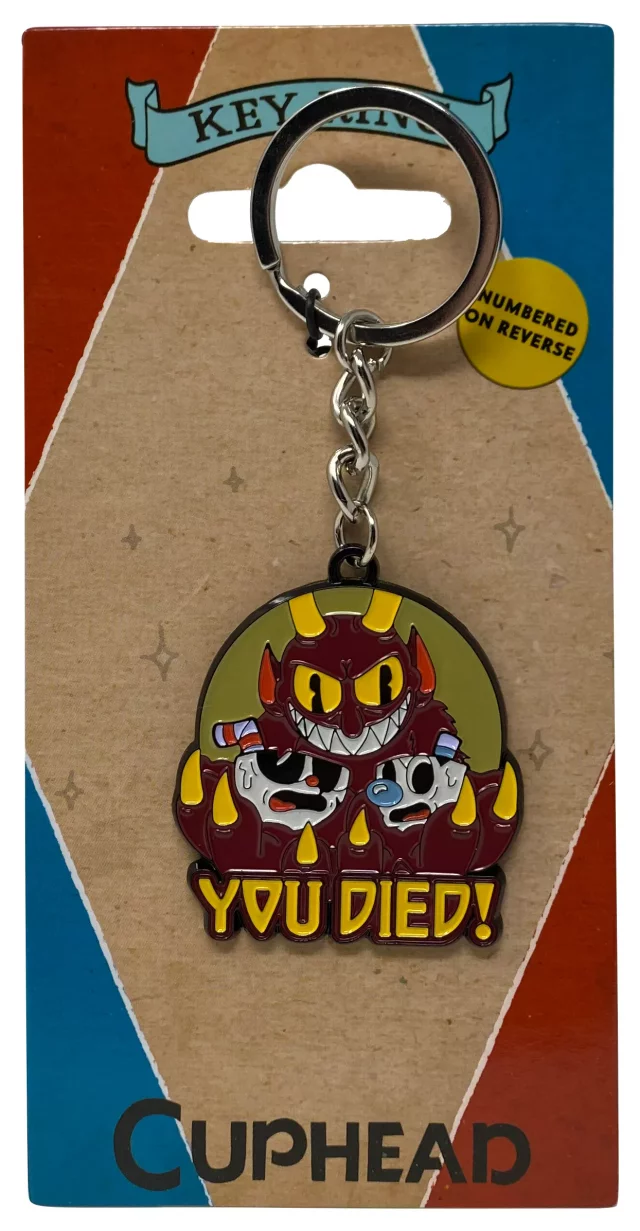 Schlüsselanhänger Cuphead - You Died! - Stück limitiert