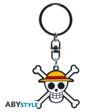 Klíčenka One Piece - Skull Luffy Metal dupl