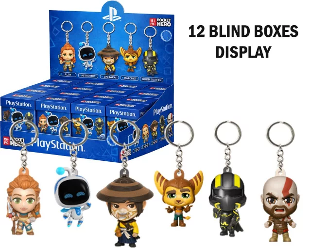 Schlüsselanhänger PlayStation - Mini Hero Box (zufällige Auswahl)
