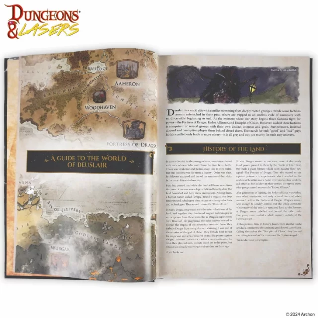 Buch Dungeons & Lasers: The World of Deuslair: RPG Campaign ENG - Spielanleitung