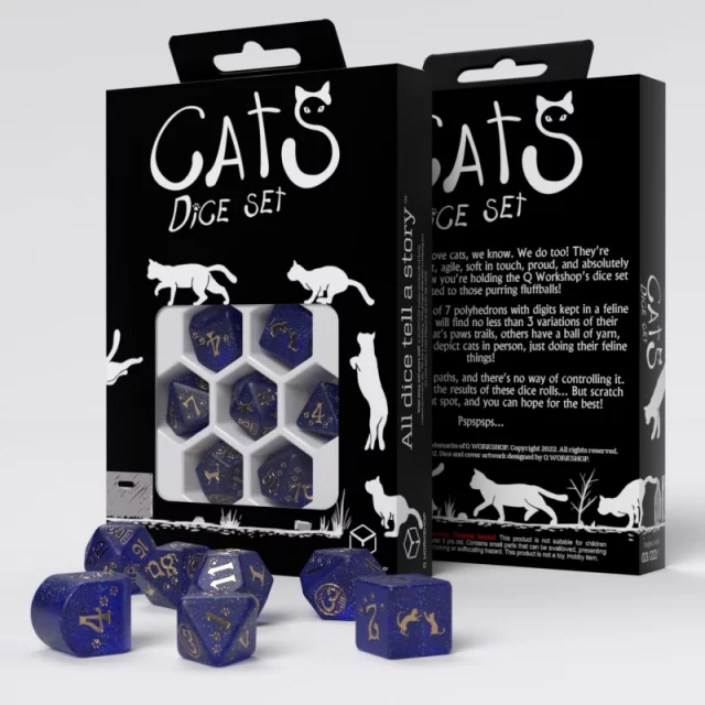 Würfel Cats - Meowster (7 Stck) - Q-Workshop