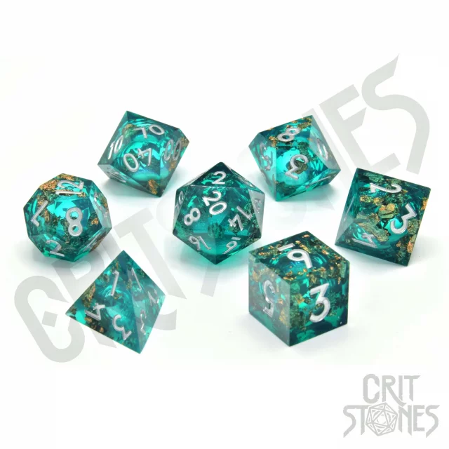 Würfel Forest Fountain Liquid Core - RPG Dice Set (7 Stck)