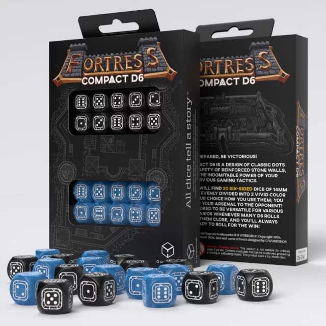Würfel Fortress Compact - Black & Blue (20 Stck) - Q-Workshop