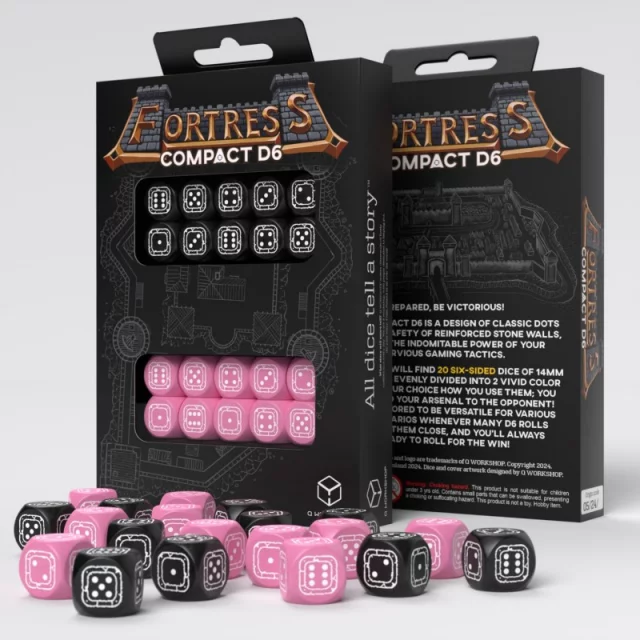 Würfel Fortress Compact - Black & Pink (20 Stck) - Q-Workshop