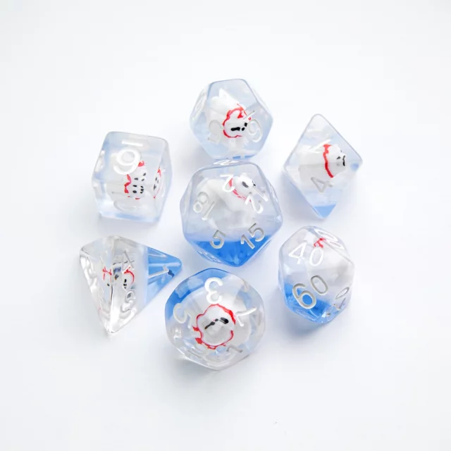 Würfel Gamegenic - Embraced Series - Polar Bear RPG Dice Set (7 Stck) - Brettspiel