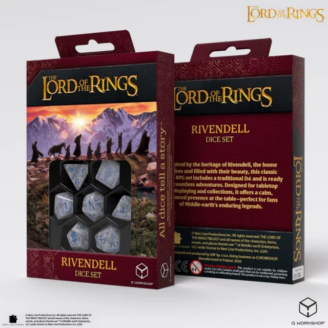Würfel Lord of the Rings - Rivendell Stone (7 Stk.) - Q-Workshop