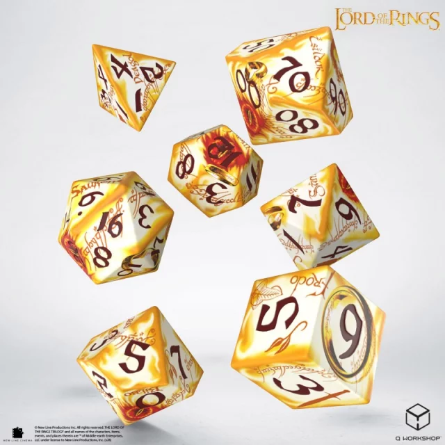 Würfel Lord of the Rings - Whitefire Radiance (7 Stk.) - Q-Workshop