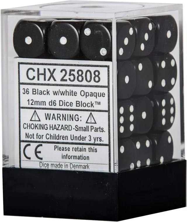Würfel Opaque - Black (36 Stck)