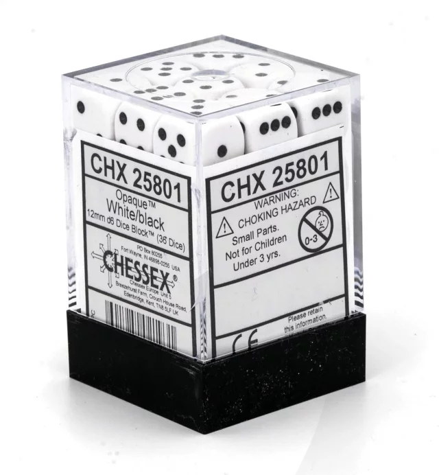 Würfel Opaque - White (36 Stck)