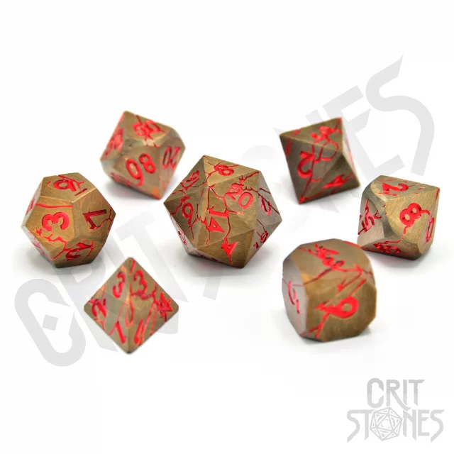 Würfel Rage Within Metal - RPG Dice Set (7 Stck)
