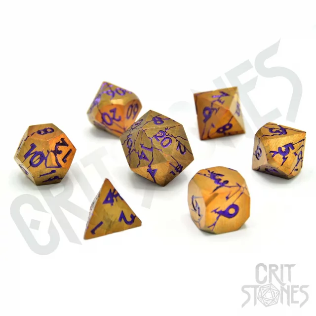Würfel Shattered Sigils Metal - RPG Dice Set (7 Stck)