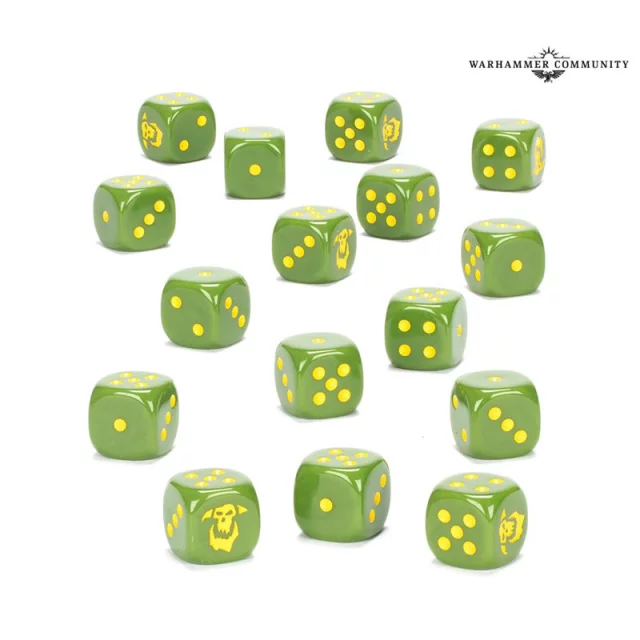 Würfel Warhammer Age of Sigmar - Orruk Warclans Dice (16 Stck) - Warhammer Zubehör