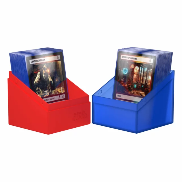 Kartenbox Ultimate Guard - Boulder Deck Case Blue/Red (100+) - TCG Sammelkartenspiel