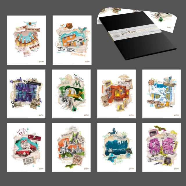 Litografie Harry Potter - Limited Edition Set (10 Stück) - Poster