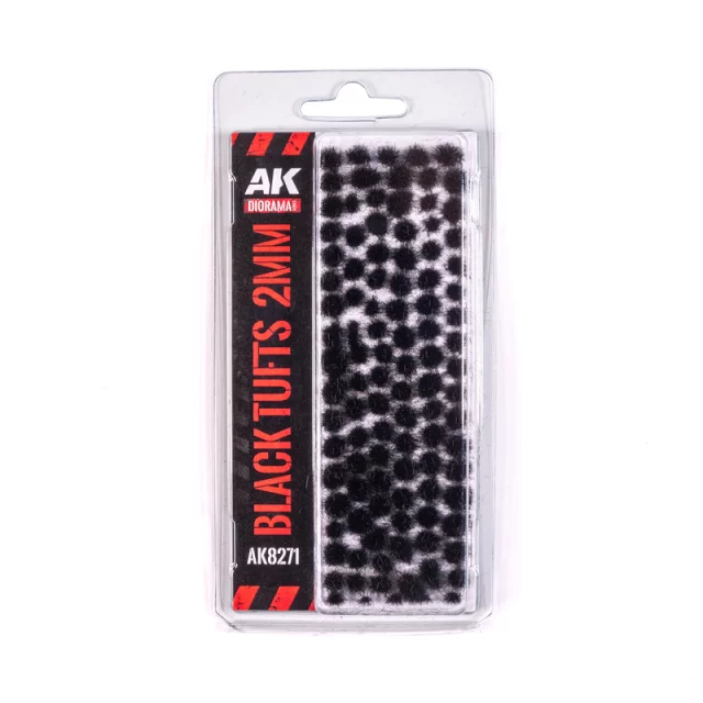 Modellbau  VegetationAK - Black Fantasy tufts (2 mm) - AK-Interactive