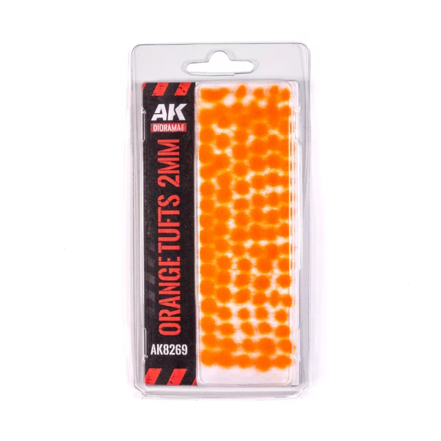 Modellbau-Vegetation AK - Orange Fantasy tufts (2 mm) - AK-Interactive