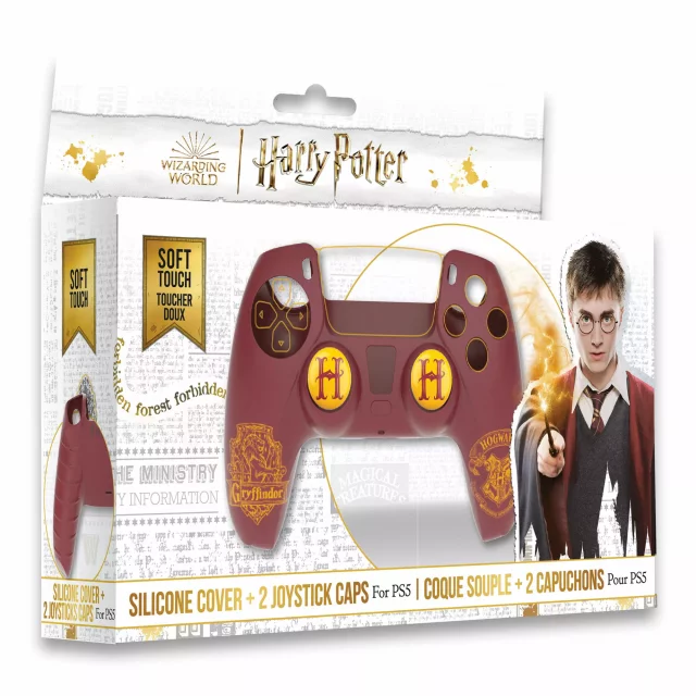 Schutzset für DualSense Harry Potter – Gryffindor (Silikonhülle + Thumbstick-Kappen) - PlayStation
