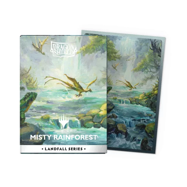 Schutzhüllen für Karten Dragon Shield - Landfall Series - Matte Dual Sleeves Misty Rainforest (100 Stk.)