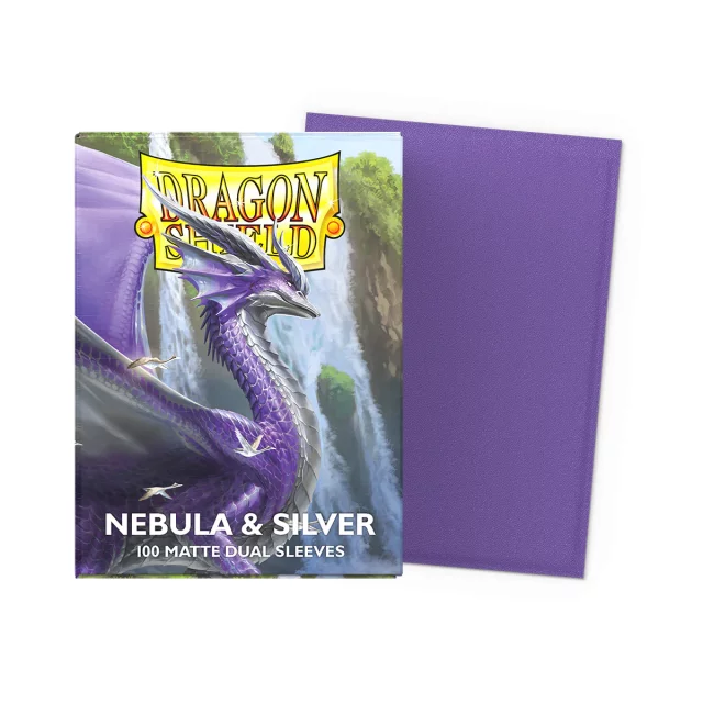 Schutzhüllen für Karten Dragon Shield - Matte Dual Sleeves Nebula & Silver (100 Stk.)