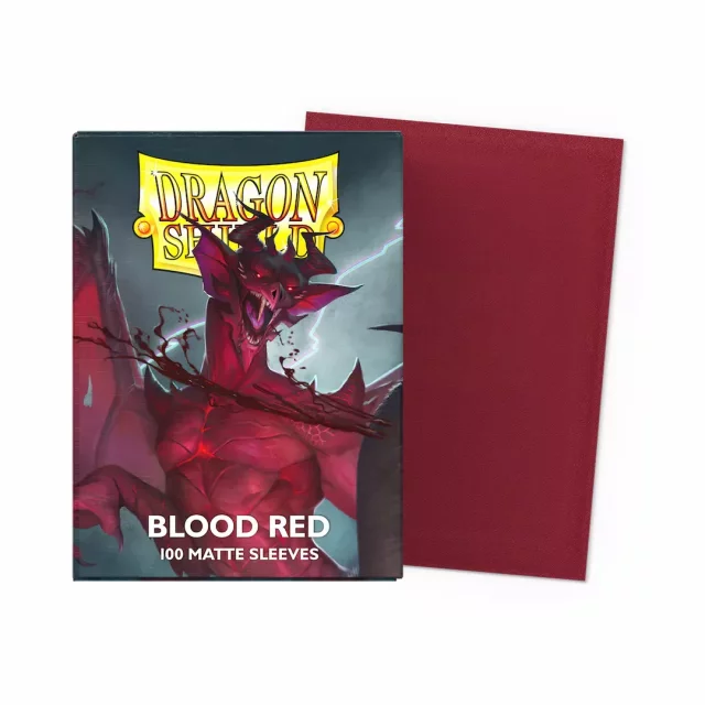 Schutzverpackung für Karten Dragon Shield - Standard Sleeves Matte Blood Red (100 ks)