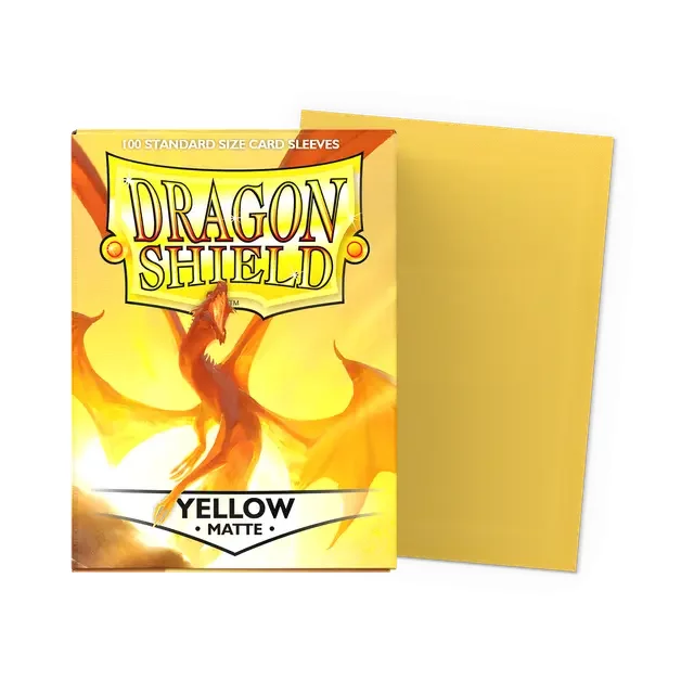 Kartenhüllen Dragon Shield - Standard Sleeves Matte Yellow (100 Stck)