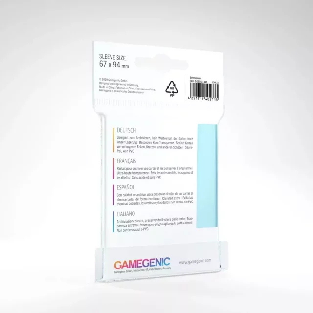 Kartenhüllen Gamegenic - Soft Sleeves Clear (100 Stck) - Magic The Gathering