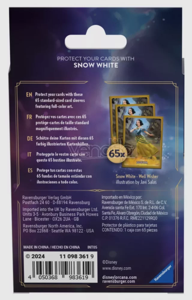 Schutzverpackung für Karten Lorcana: Ursula's Return - Snow White (65 stk) - Lorcana TCG