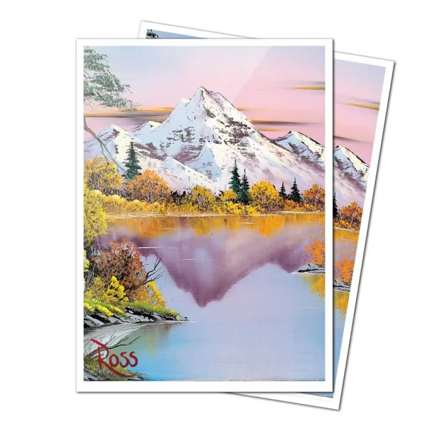Kartenhüllen Ultra PRO - Bob Ross: Mighty Mountain Lake Apex Deck Protectors Sleeves (105 Stck) - TCG Sammelkartenspiel