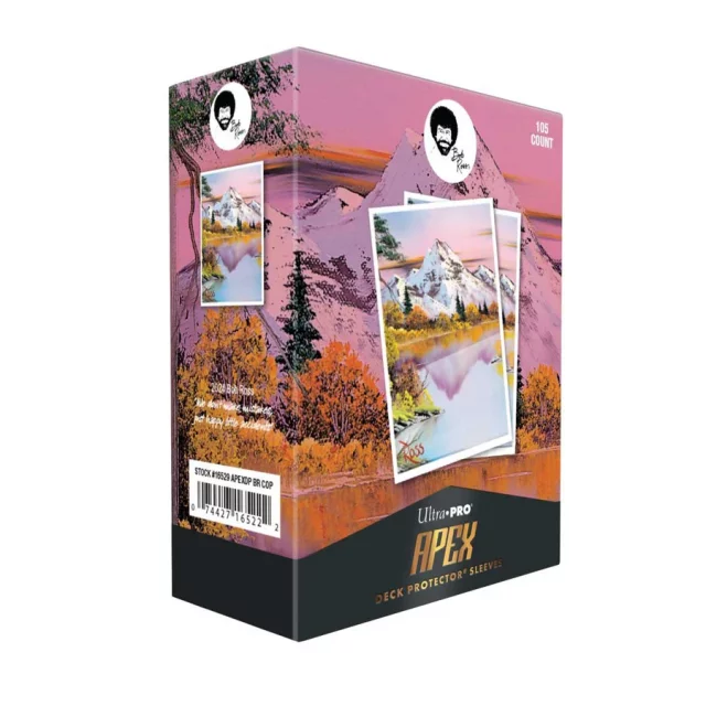 Kartenhüllen Ultra PRO - Bob Ross: Mighty Mountain Lake Apex Deck Protectors Sleeves (105 Stck) - TCG Sammelkartenspiel