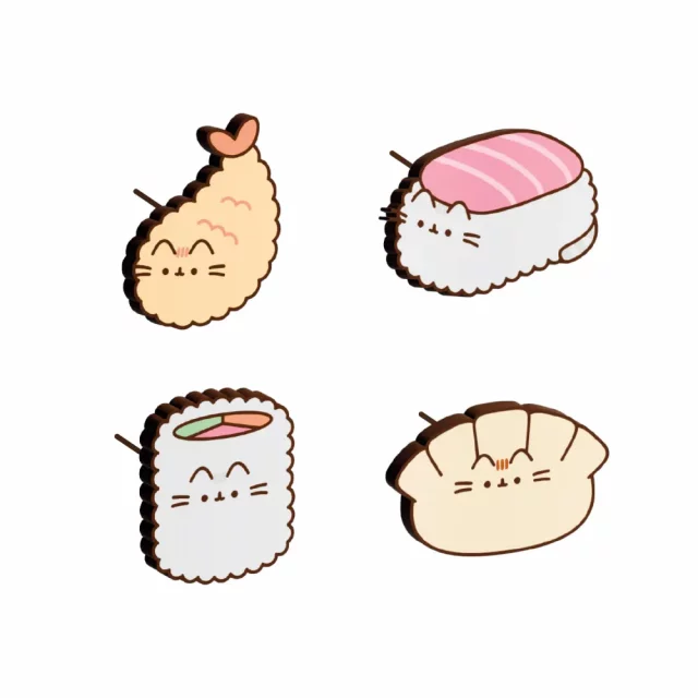 Ansteckpins Pusheen – Sushi Roll (4 Stück)