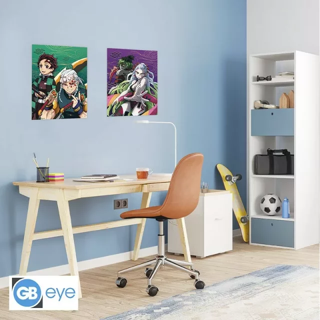 Poster Dämonentöter - Chibi Entertainment District (2er-Set) - Anime