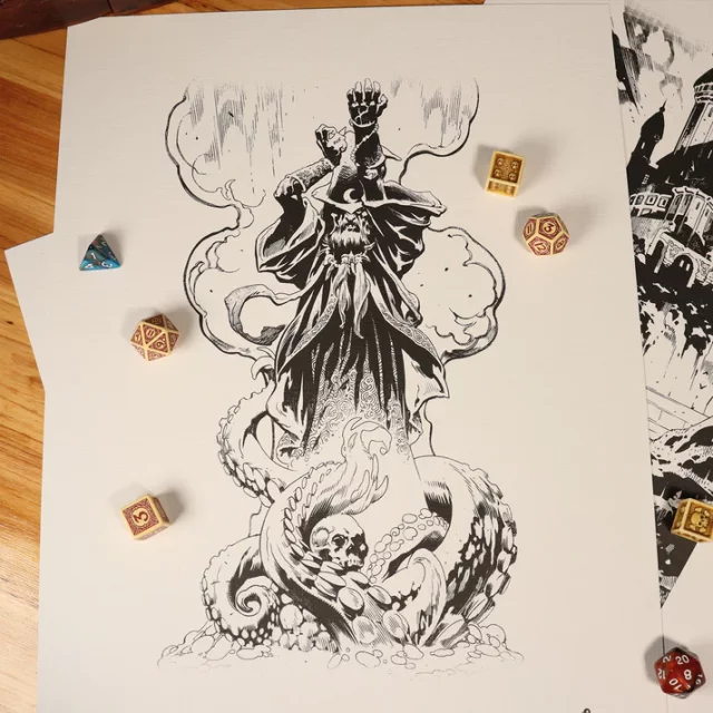 Poster Dungeons & Dragons - Limited Edition Lithograph Set (7 Stück) - Stück limitiert