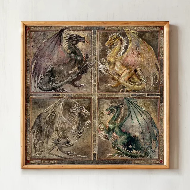 Poster Heroes of Might and Magic III - Dragons, Archangel & Archdevil (3er-Set) - Fantasy