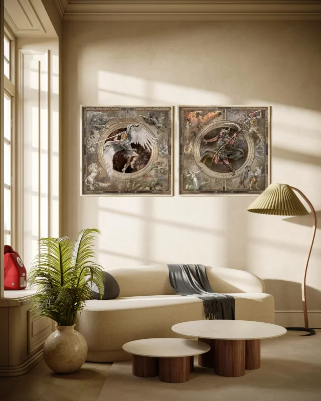 Poster Heroes of Might and Magic III - Dragons, Archangel & Archdevil (3er-Set) - Fantasy