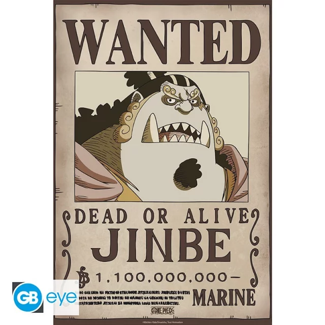 Poster One Piece - Wanted Jinbe Wano - Anime