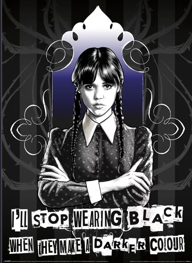 Poster Wednesday - Goth (Set von 2 Stück) - Tim Burton