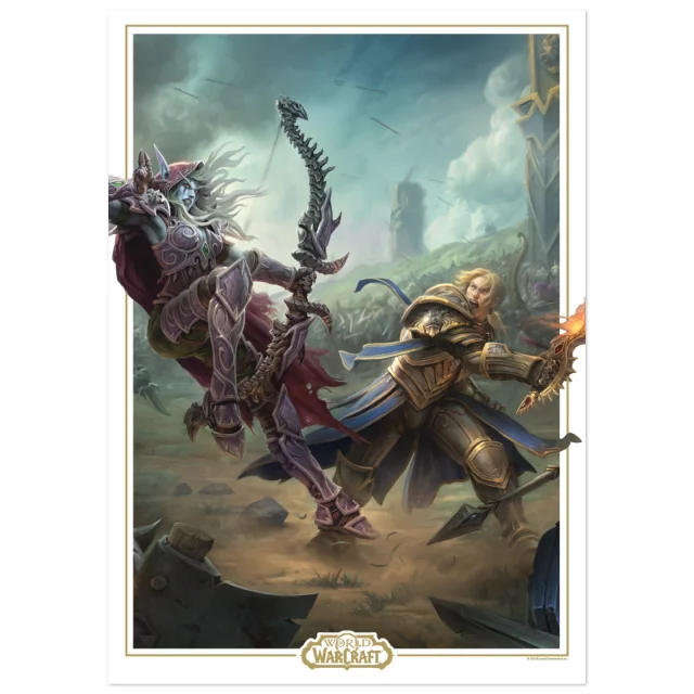 Art Print World of Warcraft - Limited Edition Sylvanas vs Anduin Wrynn - Poster