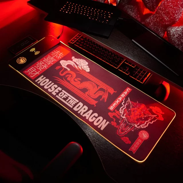 Mauspad Game of Thrones: House of the Dragon - Mauspad mit drahtlosem Ladegerät und RGB-Beleuchtung (Numskull) - Ladegerät