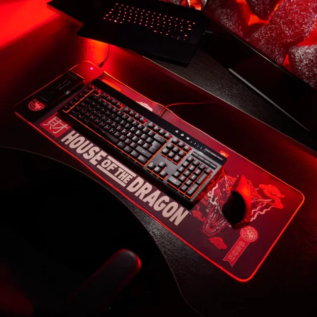Mauspad Game of Thrones: House of the Dragon - Mauspad mit drahtlosem Ladegerät und RGB-Beleuchtung (Numskull) - Game of Thrones