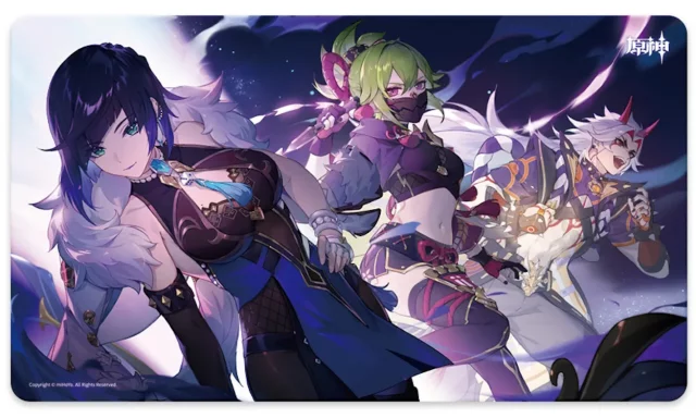 Mauspad Genshin Impact - Yelan, Kuki Shinobu & Arataki Itto - Zubehör