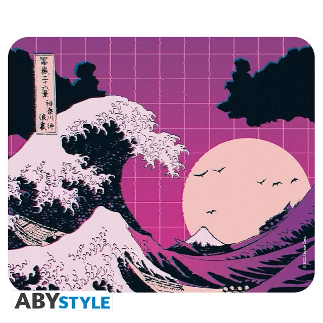 Mauspad Hokusai Katsushika - Great Wave Vapour - Made in Japan