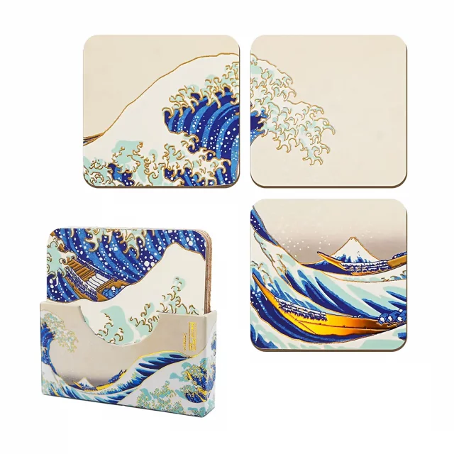 Untersetzer Hokusai Katsushika - The Great Wave (4 Stck) - Made in Japan
