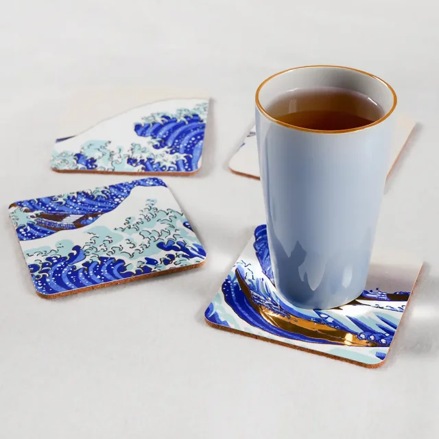 Untersetzer Hokusai Katsushika - The Great Wave (4 Stck) - Made in Japan